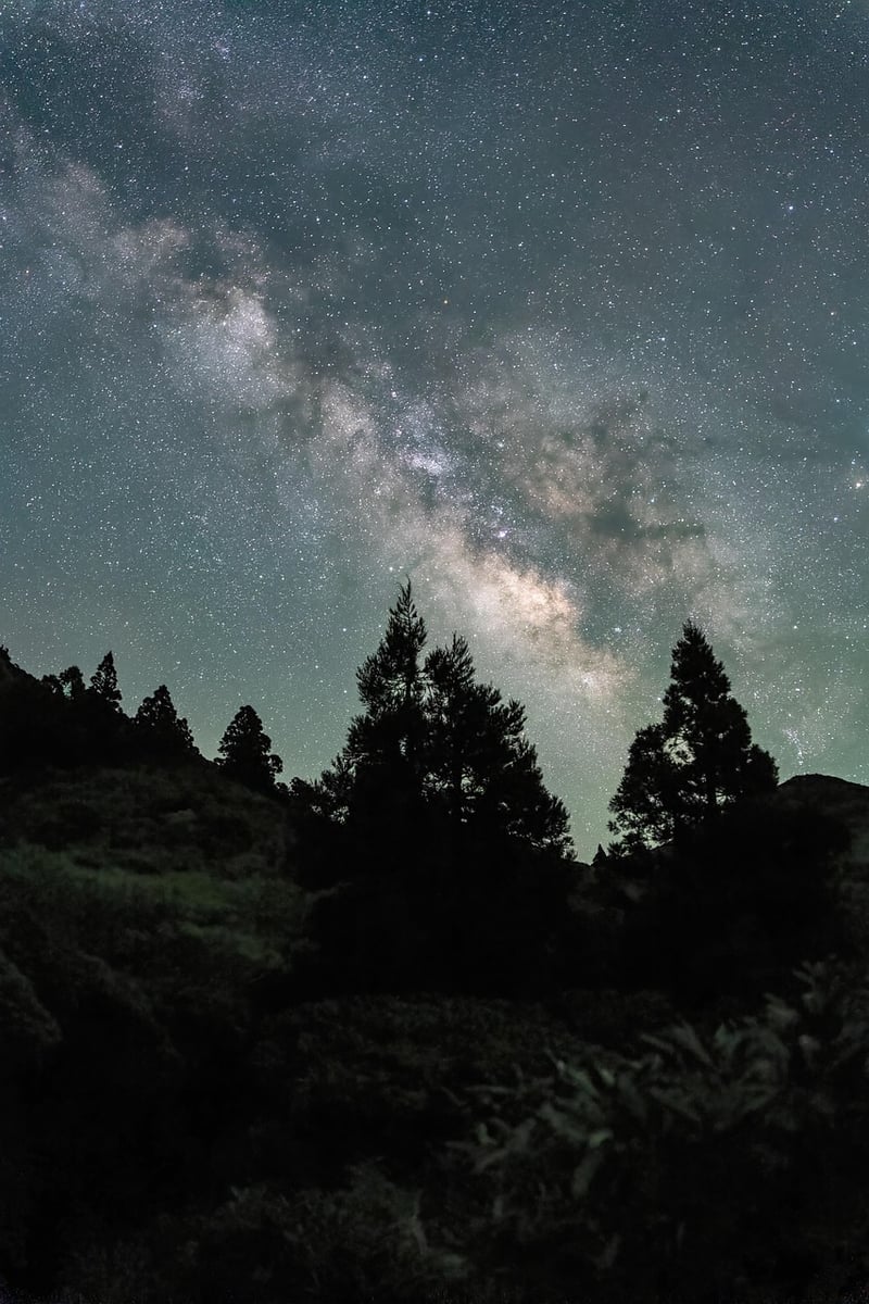 Milky Way Galaxy over a mountain landscape